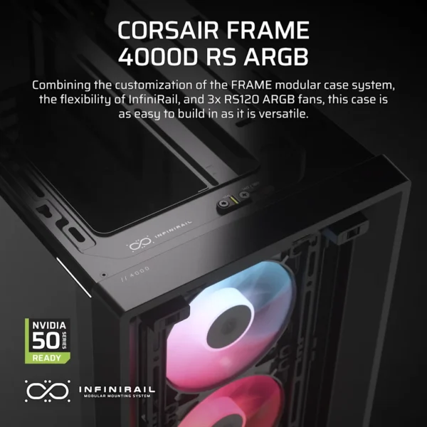 CORSAIR FRAME 4000D RS ARGB — side tempered glass panel